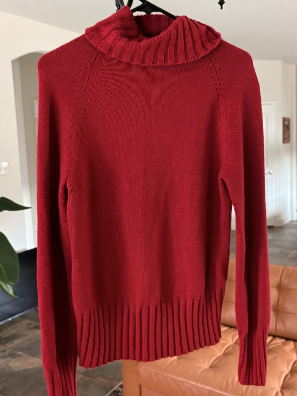 Gap Red Cowl Neck Long Sleeve Pullover Knit Sweater Large